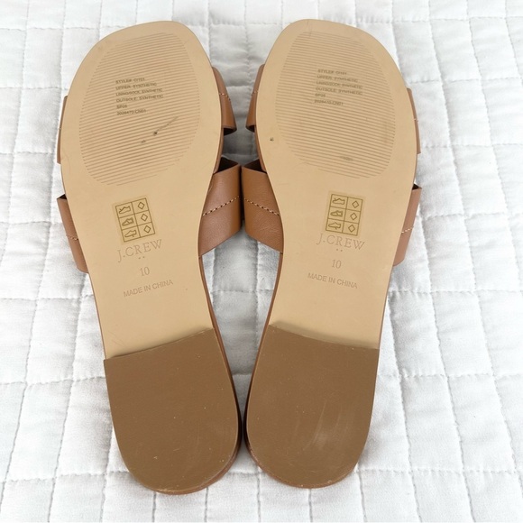 J. Crew Factory Stitched Slide Sandal in Brown Size 10 NWT - Picture 11 of 11